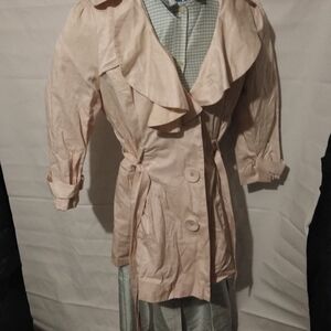 Arden B. Women's Pink Ruffle Coat